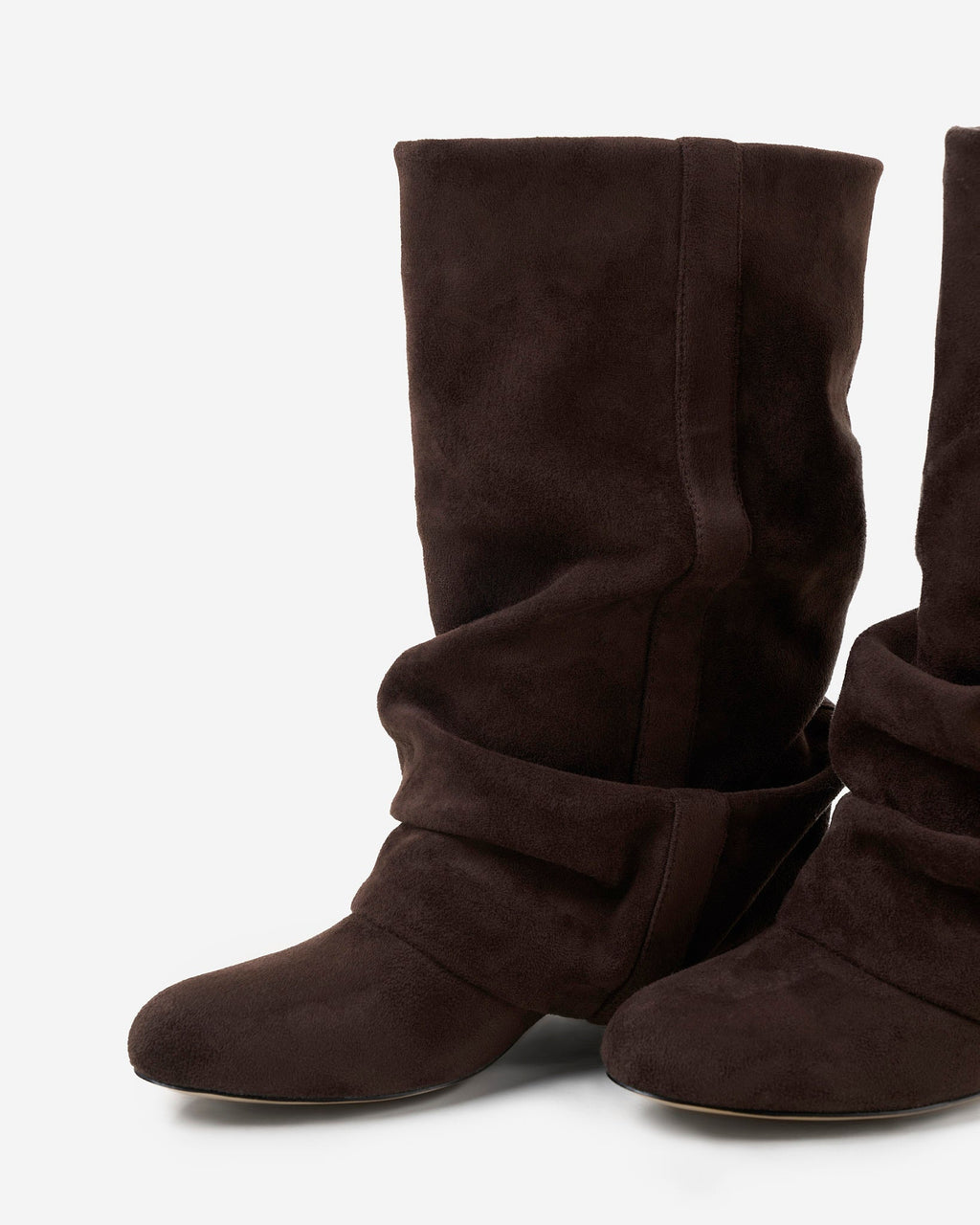 Women's Slouchy Knee High Boots with Hidden Heel, Soft-Fold Boots in 4 cm or 8 cm Heel