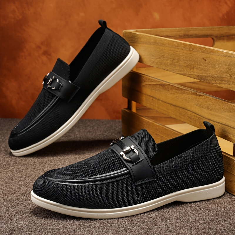 Men's Breathable Penny Loafers - Slip-On Casual Shoes