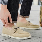 Men's Breathable Penny Loafers - Slip-On Casual Shoes