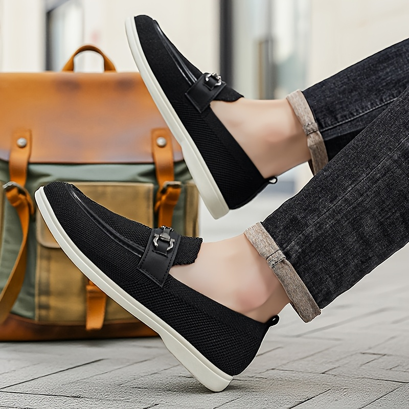 Men's Breathable Penny Loafers - Slip-On Casual Shoes