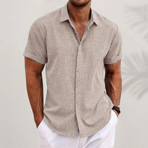 Men's Classic Short Sleeve Shirt – Lightweight Casual Summer Button-Up