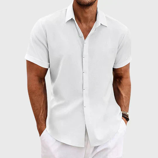 Men's Classic Short Sleeve Shirt – Lightweight Casual Summer Button-Up