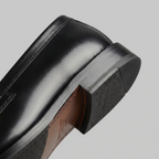 Men's Leather Penny Loafers - Slip-on Style and Flexible Rubber Sole