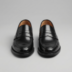 Men's Leather Penny Loafers - Slip-on Style and Flexible Rubber Sole