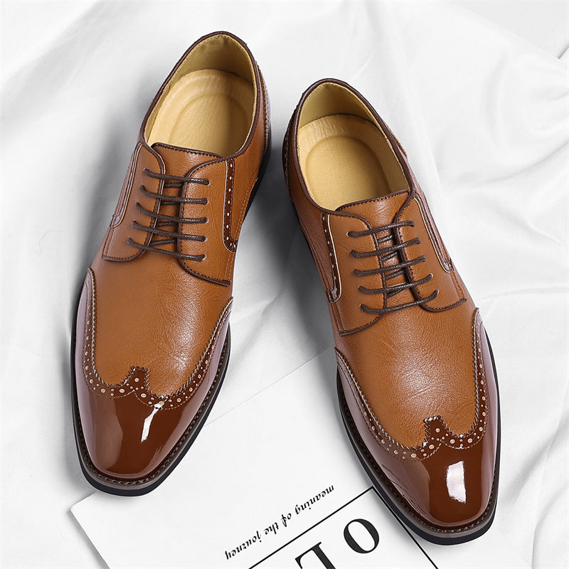 Men's Leather Dress Shoes - Lace-Up Formal Shoes