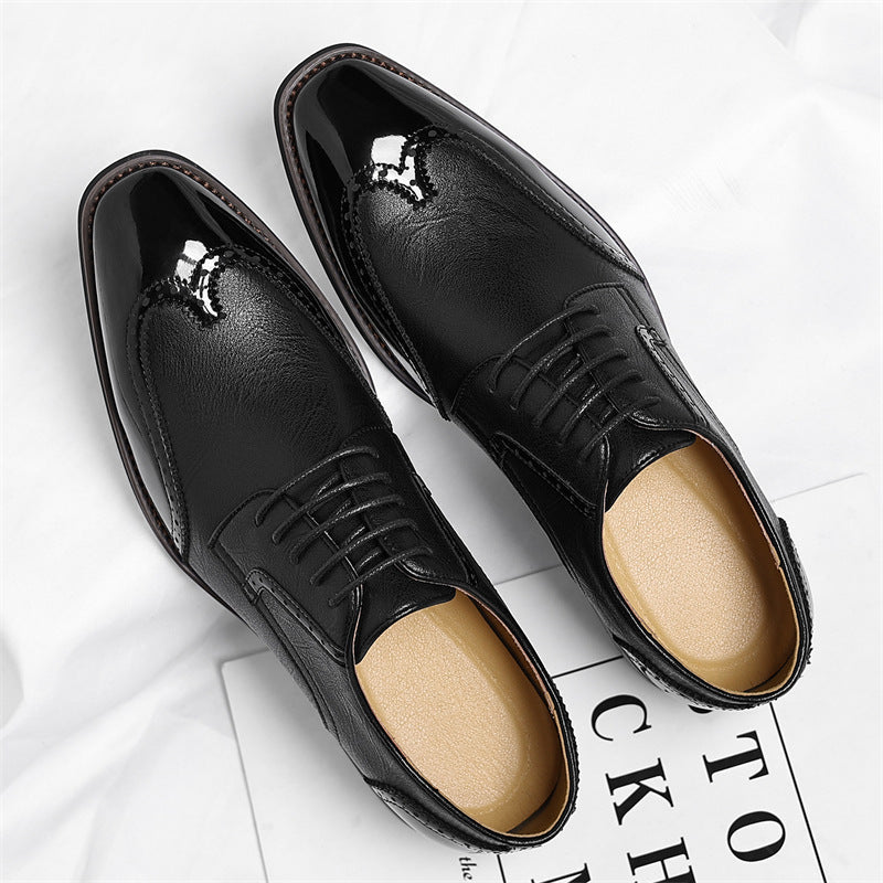 Men's Leather Dress Shoes - Lace-Up Formal Shoes