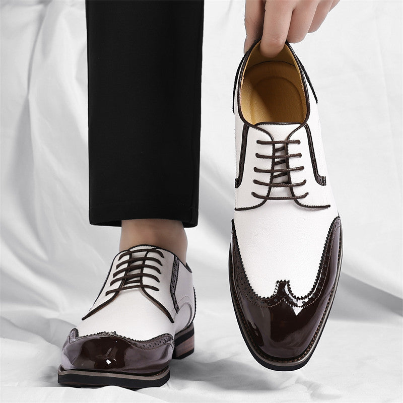 Men's Leather Dress Shoes - Lace-Up Formal Shoes