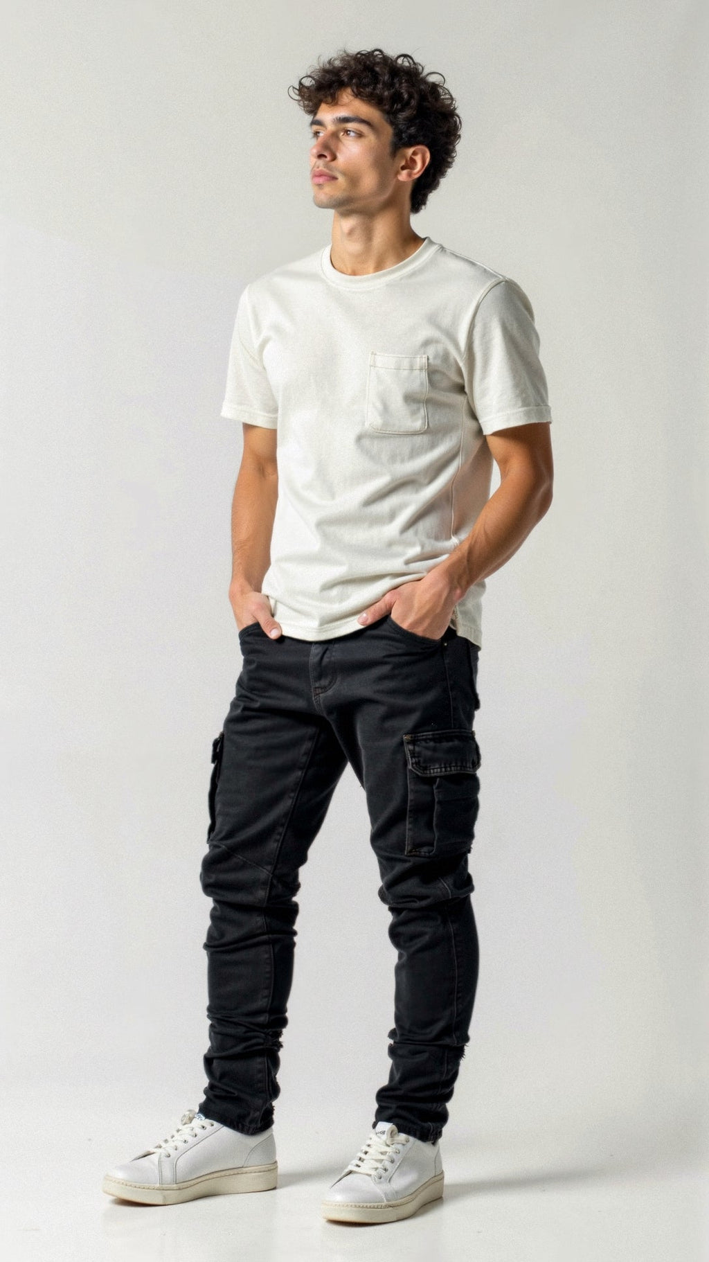 Men’s Casual Stretch Cargo Pants – Slim Fit Denim Jeans