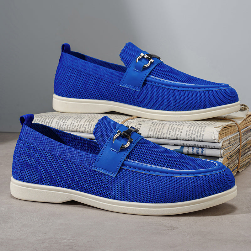 Men's Breathable Penny Loafers - Slip-On Casual Shoes