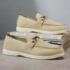 Men's Breathable Penny Loafers - Slip-On Casual Shoes