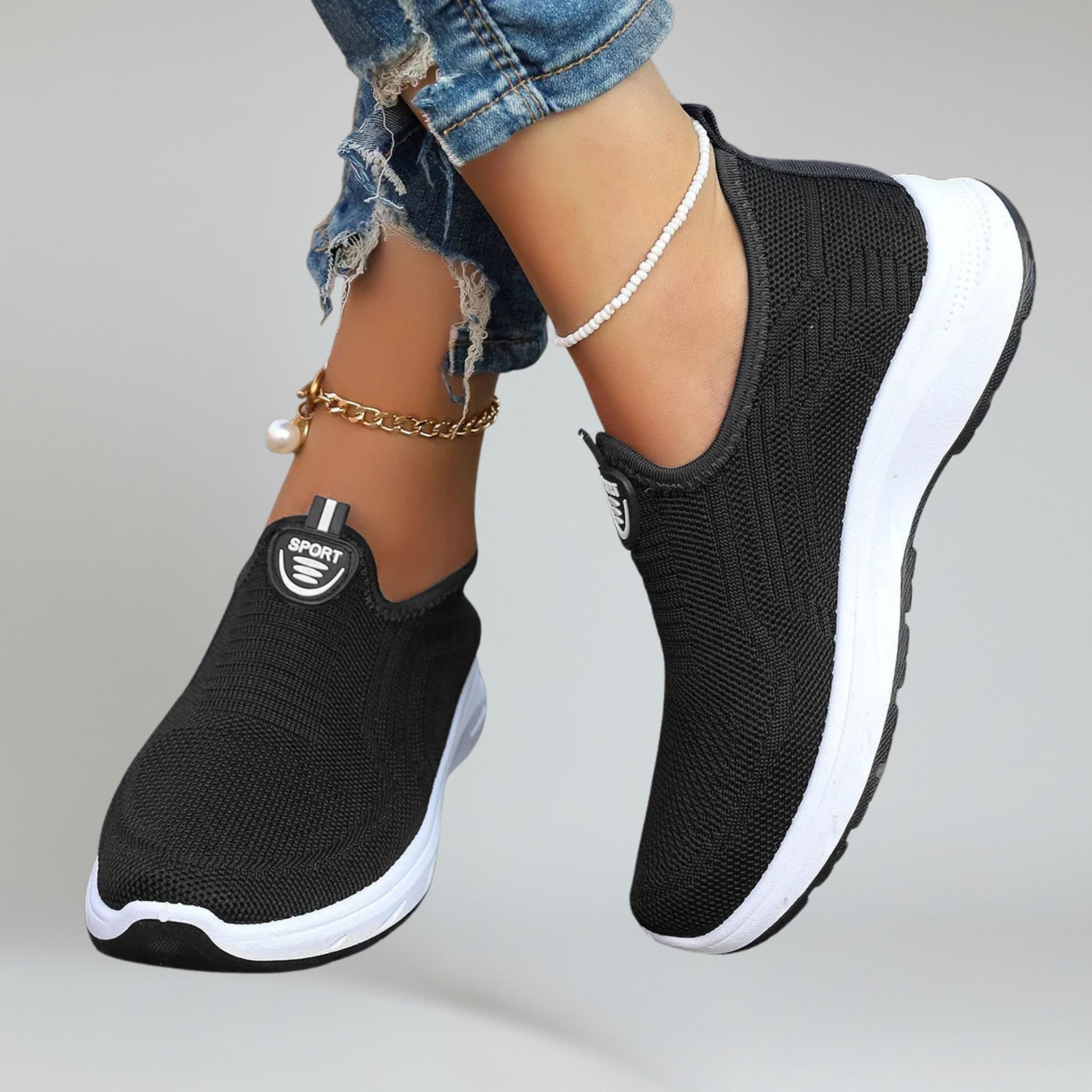 Women's Lightweight Slip-On Sneakers - Soft Sole Casual Everyday Wear Shoes