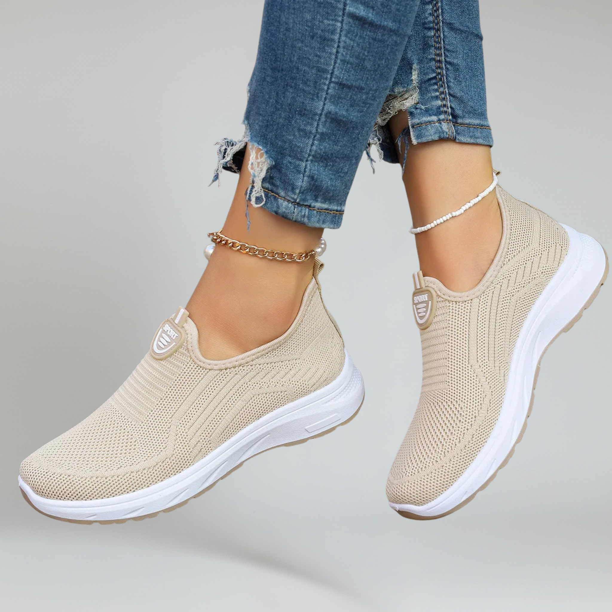 Women's Lightweight Slip-On Sneakers - Soft Sole Casual Everyday Wear Shoes