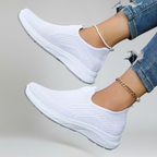 Women's Lightweight Slip-On Sneakers - Soft Sole Casual Everyday Wear Shoes