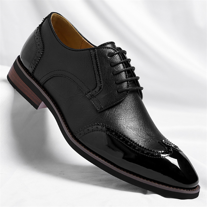 Men's Leather Dress Shoes - Lace-Up Formal Shoes
