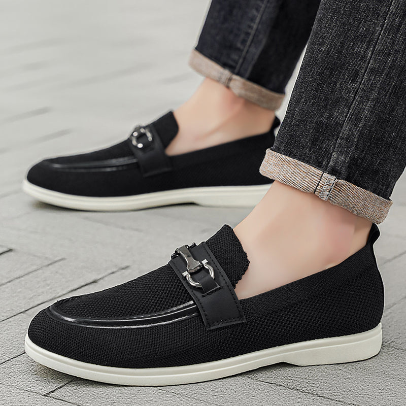 Men's Breathable Penny Loafers - Slip-On Casual Shoes