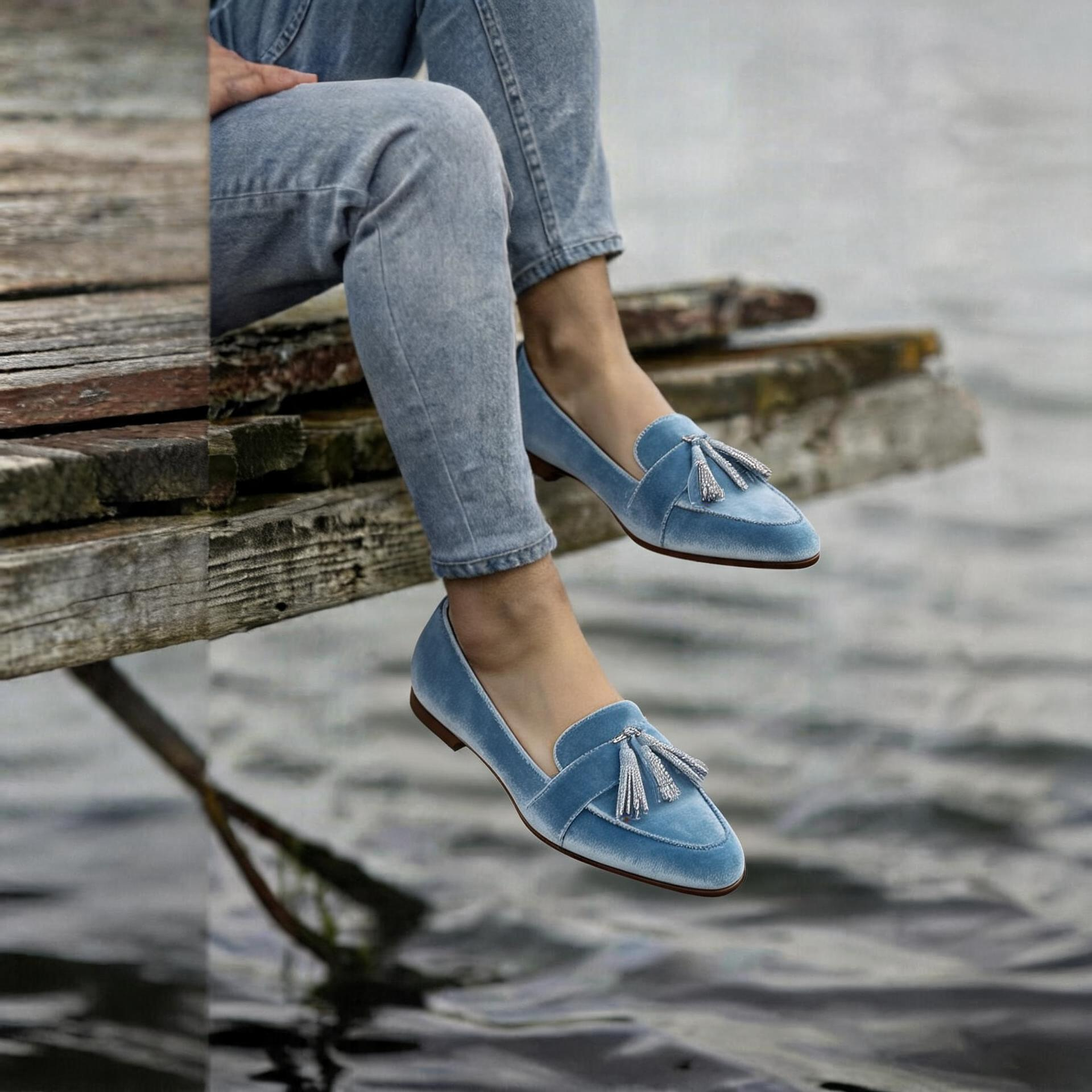 Women's Orthopedic Fringe Loafers - Closed Toe Slip On Cushion Sole