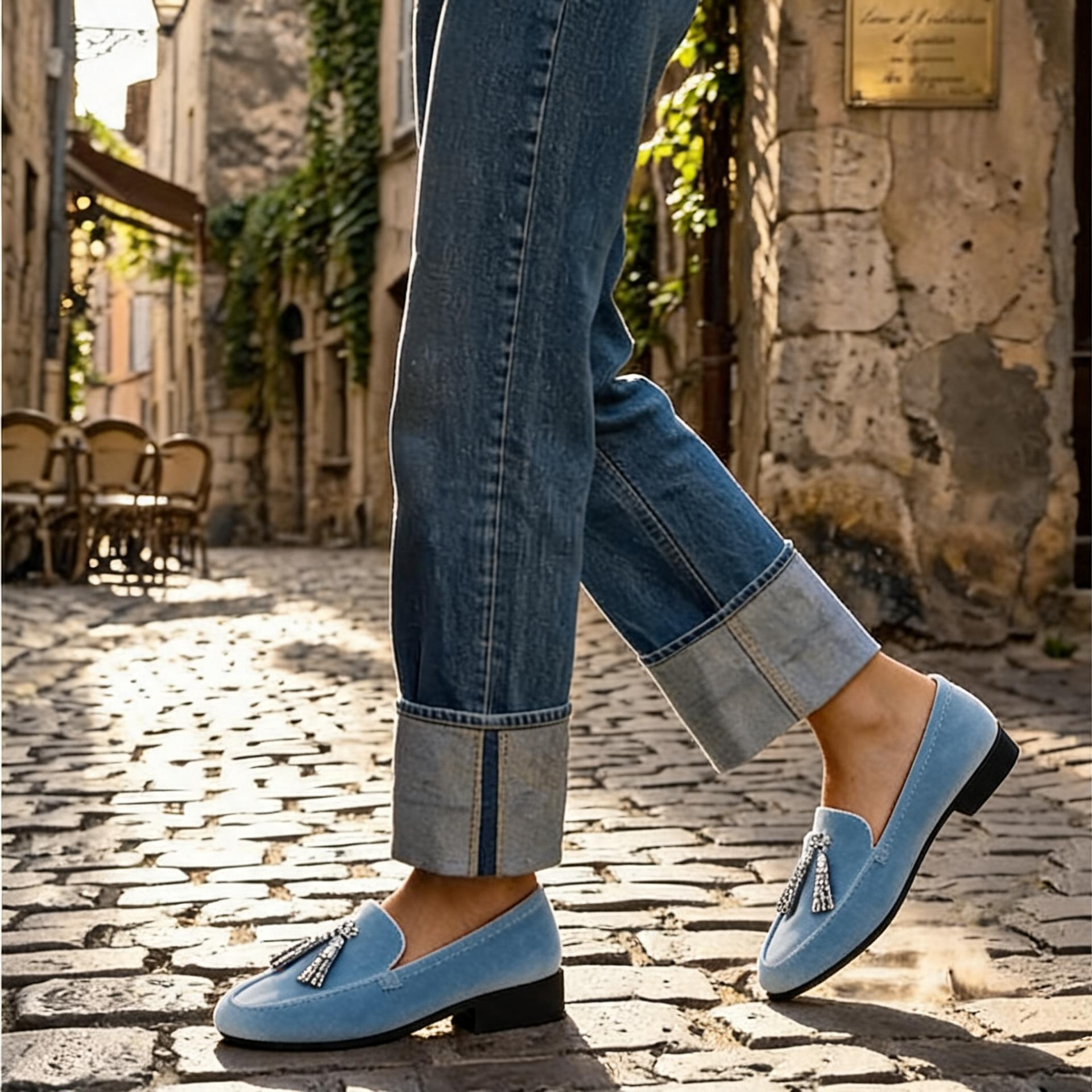 Women's Orthopedic Fringe Loafers - Closed Toe Slip On Cushion Sole