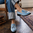 Women's Orthopedic Fringe Loafers - Closed Toe Slip On Cushion Sole
