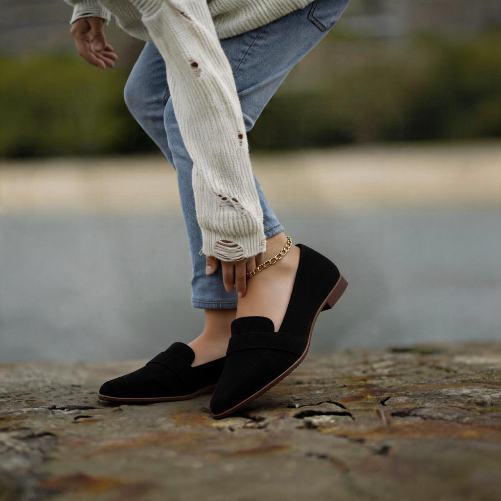 Women's Orthopedic Pointed Toe Loafers - Slip On Soft Sole Casual Shoes