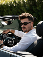 Unisex Oval Sunglasses - Cat Eye Vintage Polarized Lens