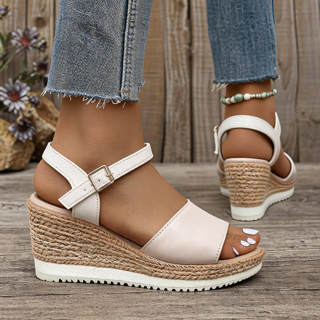 Women’s Orthopedic Platformed Sandals | Adjustable Buckle Straps Wedge Sandals