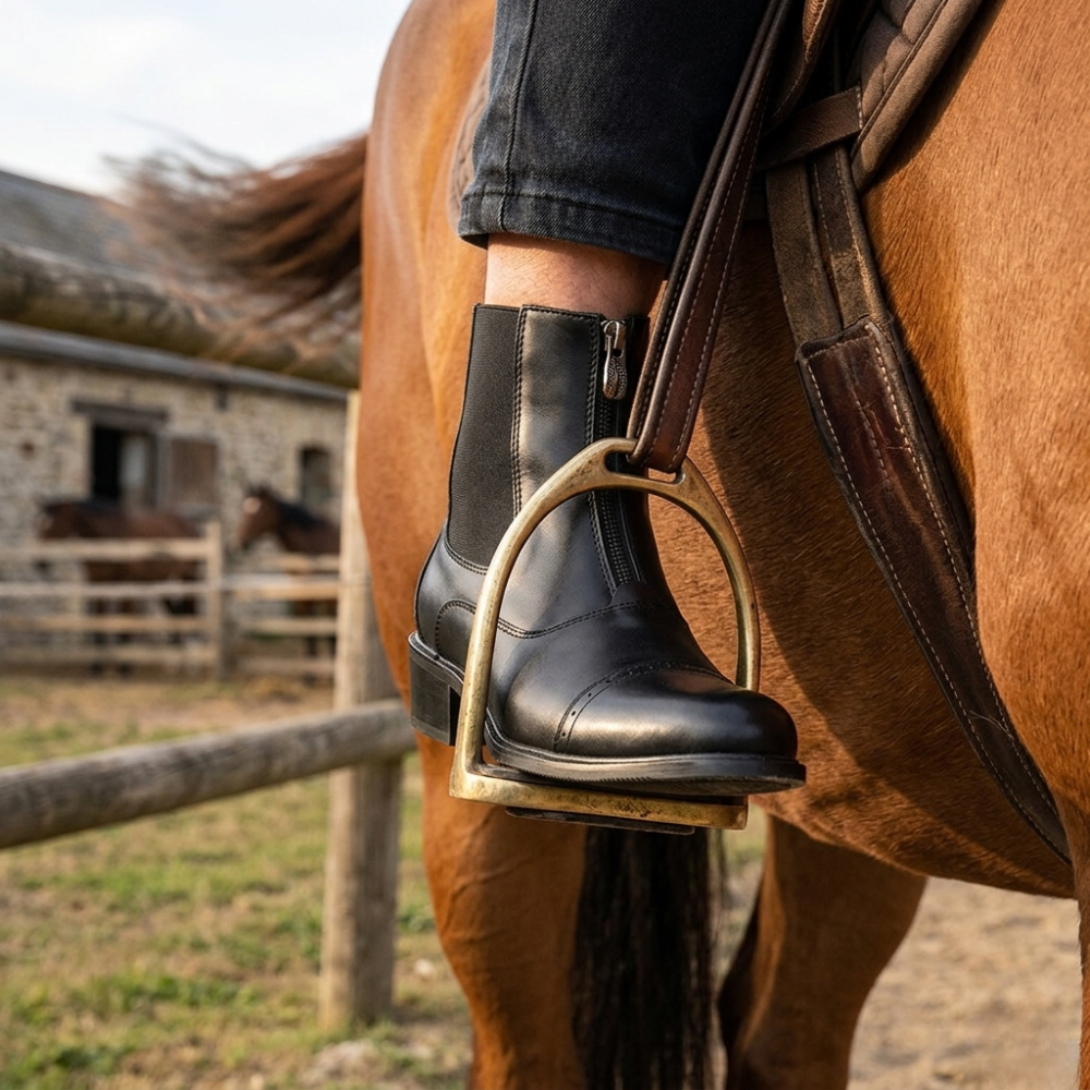 Bottes de équitation pour hommes - Bottes Chelsea élastiquées britanniques