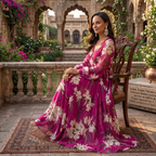 Women's Floral Chiffon Dress – Lightweight Flowy Design