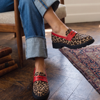 Women's Orthopedic Round Toe Loafers – Leopard Print Walking Shoes