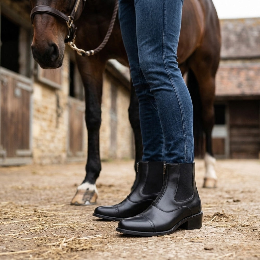Bottes de équitation pour hommes - Bottes Chelsea élastiquées britanniques