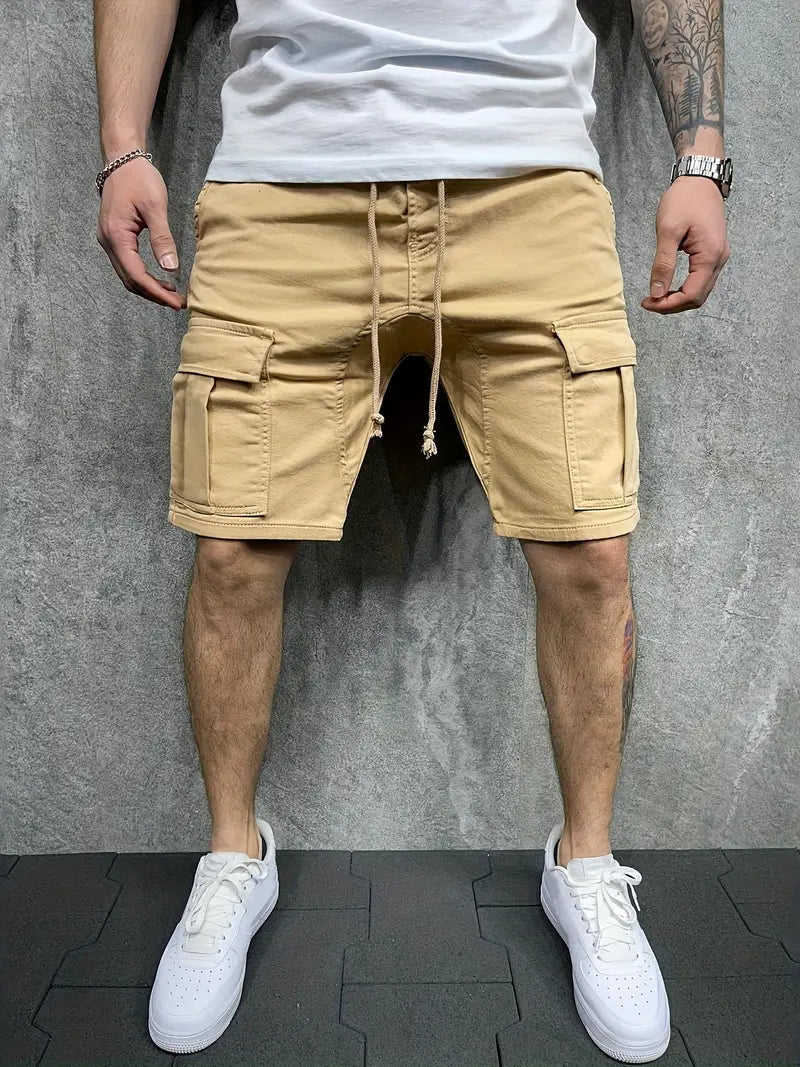 Men's Casual Cargo Shorts – Multi-Pocket Utility Design
