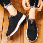 Men's Breathable Knit Casual Sneakers – Lightweight Lace-Up Comfort Trainers