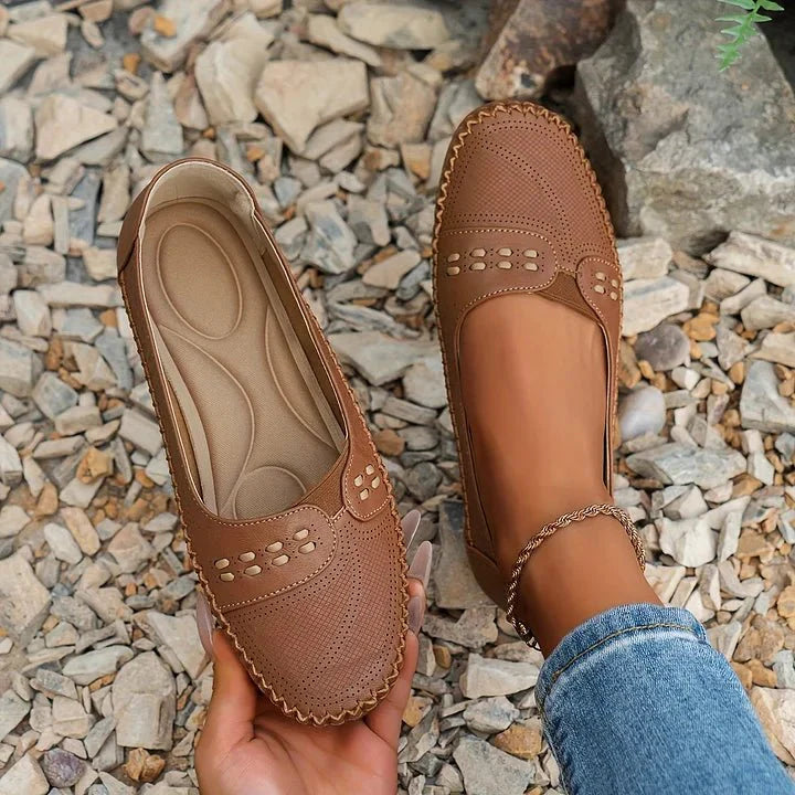 Women's Orthopedic Slip-On Loafers - Flat, Soft Sole Casual Shoes