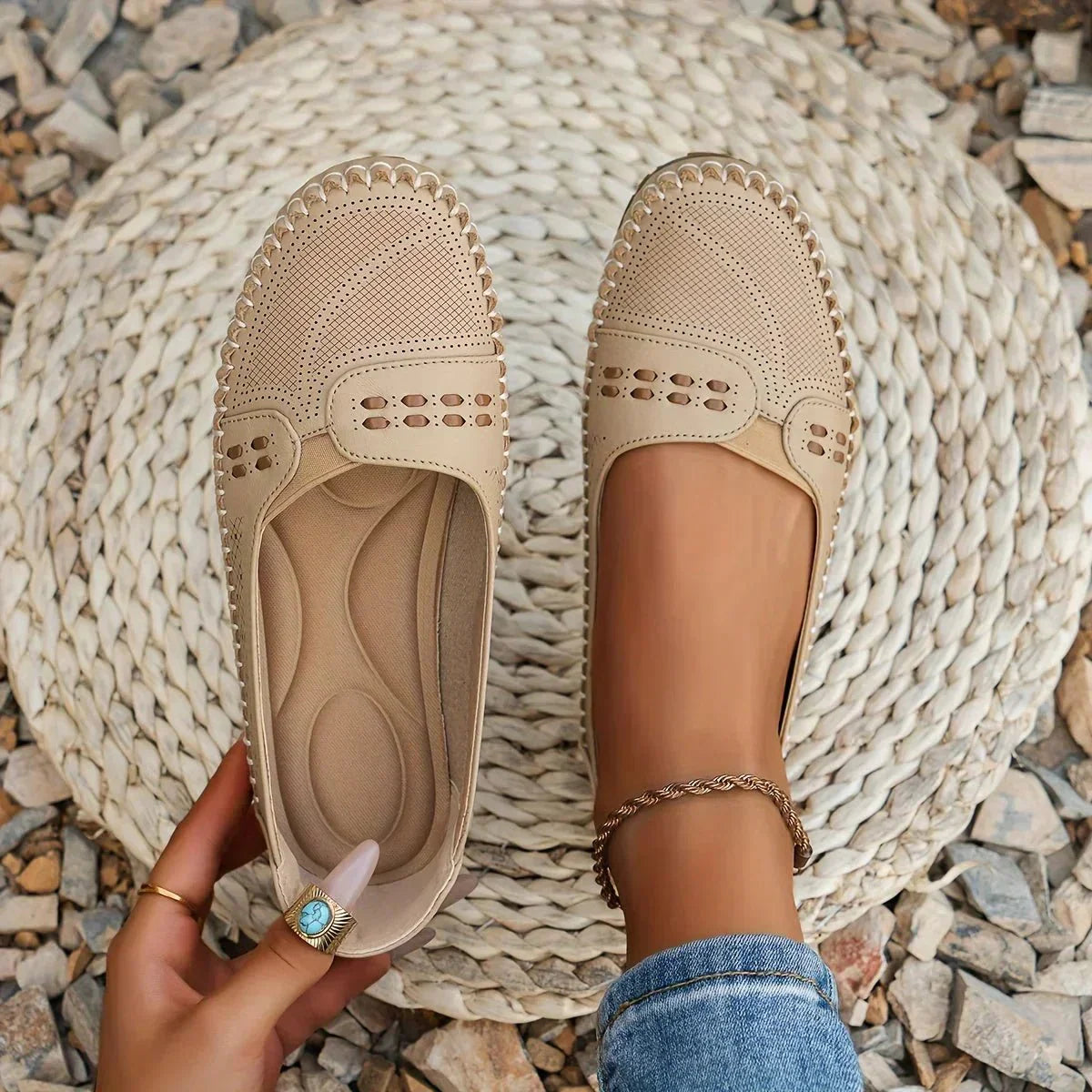 Women's Orthopedic Slip-On Loafers - Flat, Soft Sole Casual Shoes