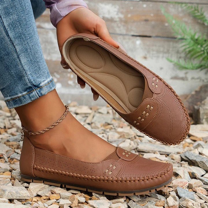 Women's Orthopedic Slip-On Loafers - Flat, Soft Sole Casual Shoes