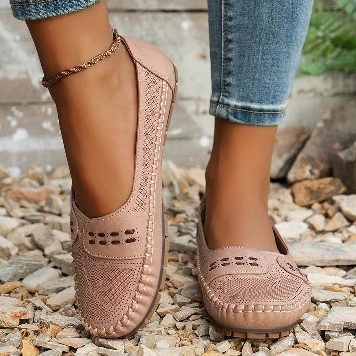 Women's Orthopedic Slip-On Loafers - Flat, Soft Sole Casual Shoes