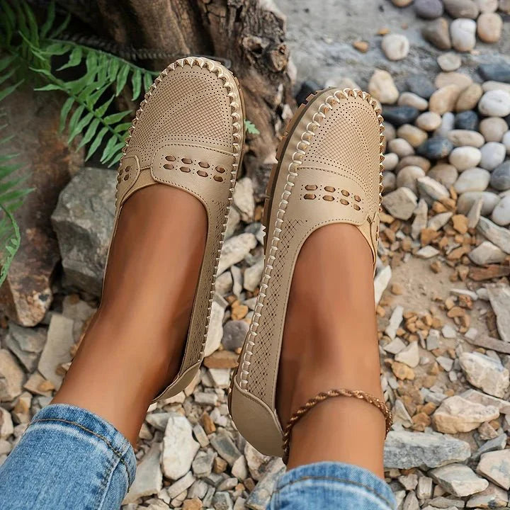 Women's Orthopedic Slip-On Loafers - Flat, Soft Sole Casual Shoes