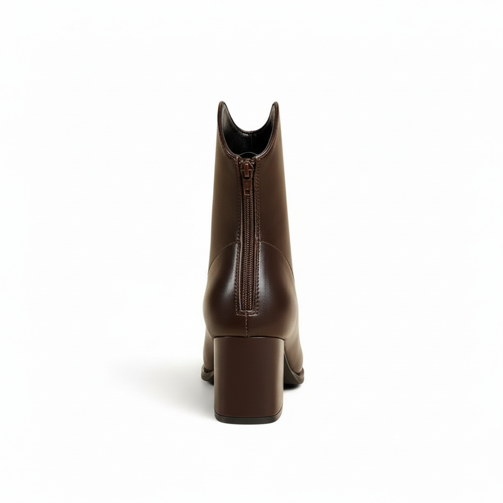 Womens Ankle Boots – leather with block heel Cara Ldn