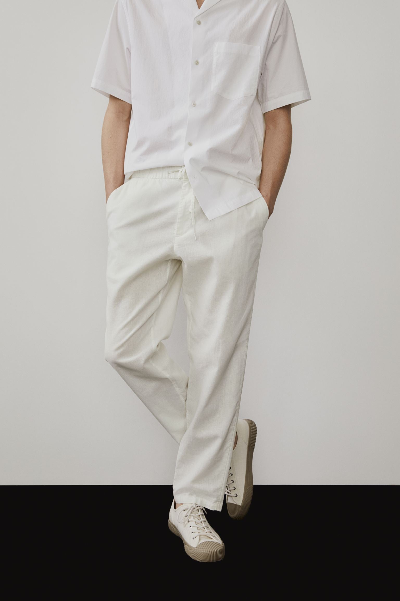 Men's Casual Trousers, Relaxed Fit Drawstring Trousers – Elasticated Waist