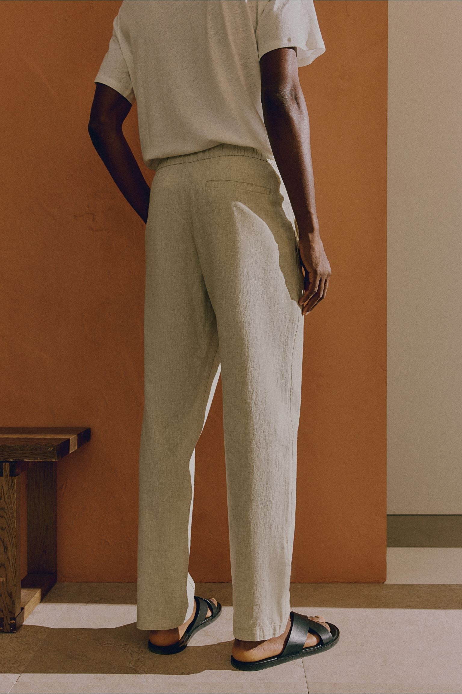 Men's Casual Trousers, Relaxed Fit Drawstring Trousers – Elasticated Waist