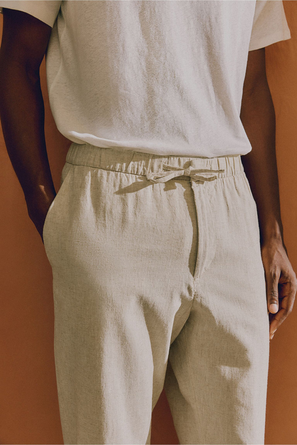 Men's Casual Trousers, Relaxed Fit Drawstring Trousers – Elasticated Waist