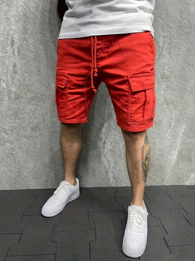 Men's Casual Cargo Shorts – Multi-Pocket Utility Design