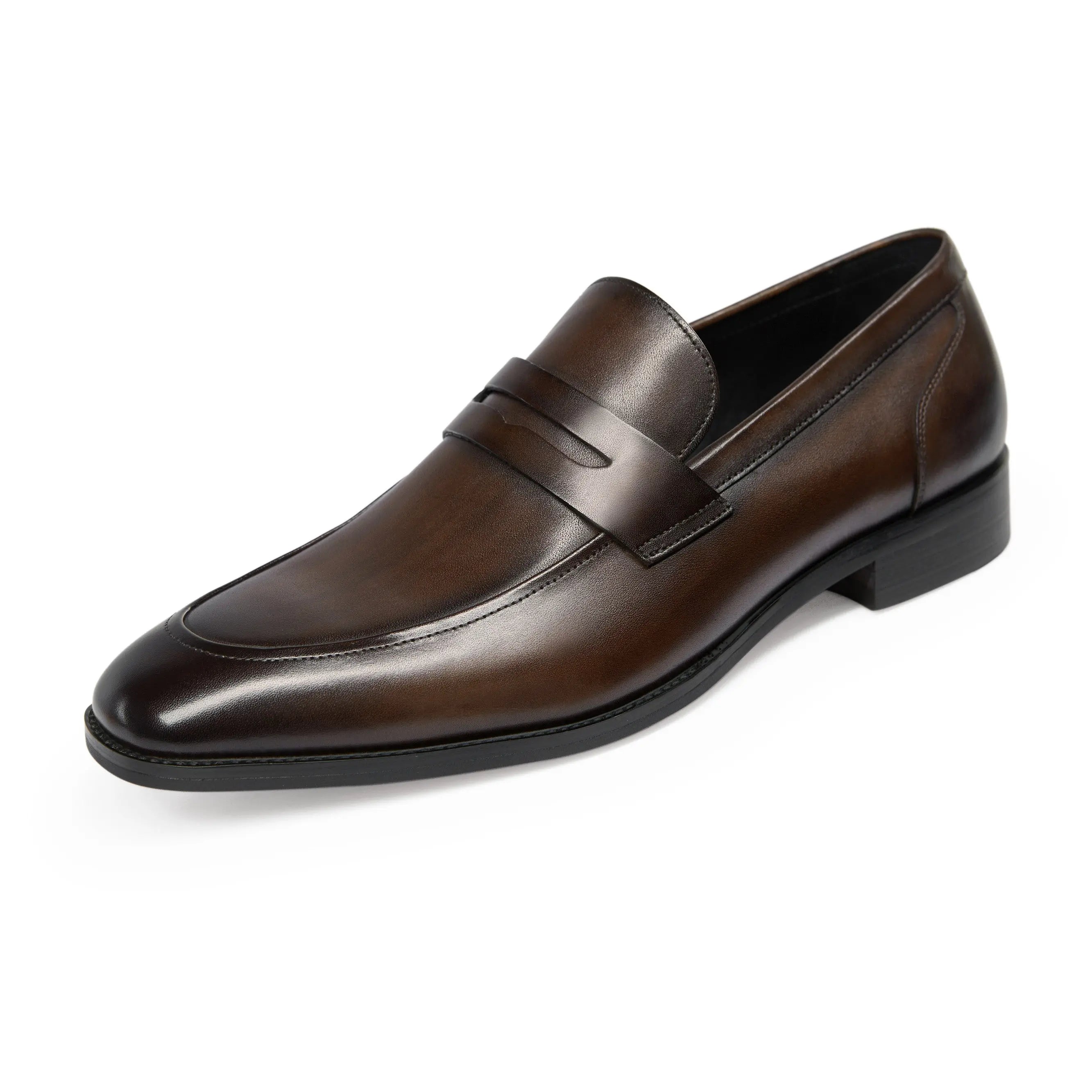 Men’s Leather Penny Loafers – Slip-On Formal and Casual Shoes
