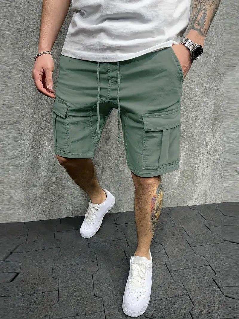 Men's Casual Cargo Shorts – Multi-Pocket Utility Design