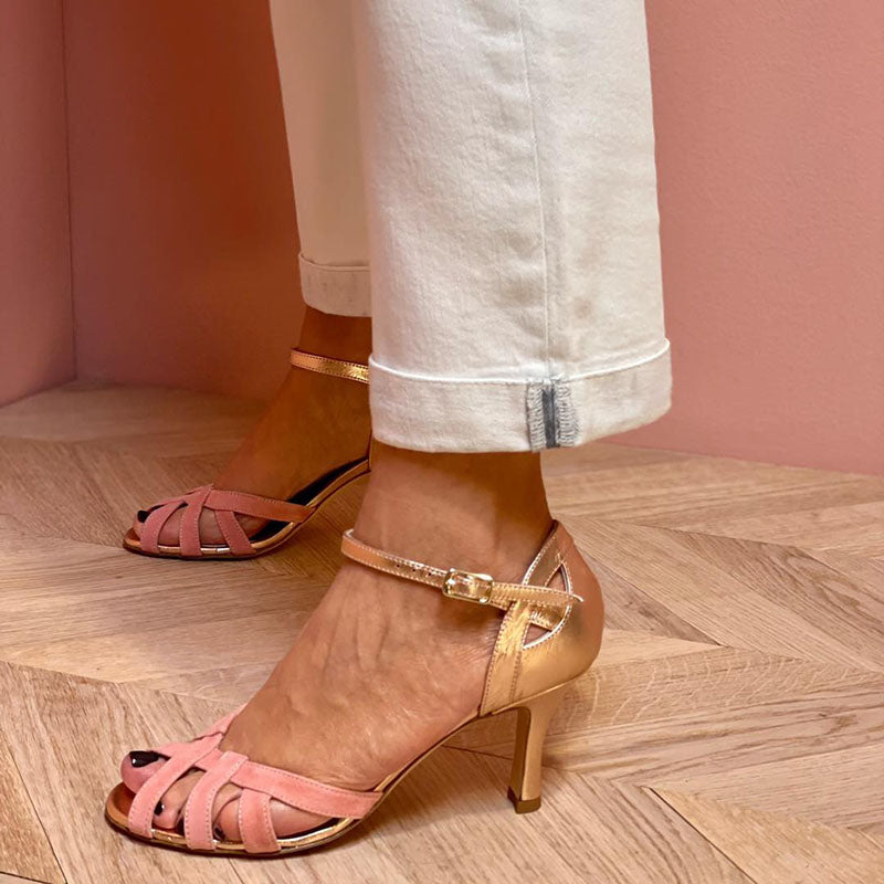 Women's Open Toe Calista Heels - Elegant Ankle Strap Heel