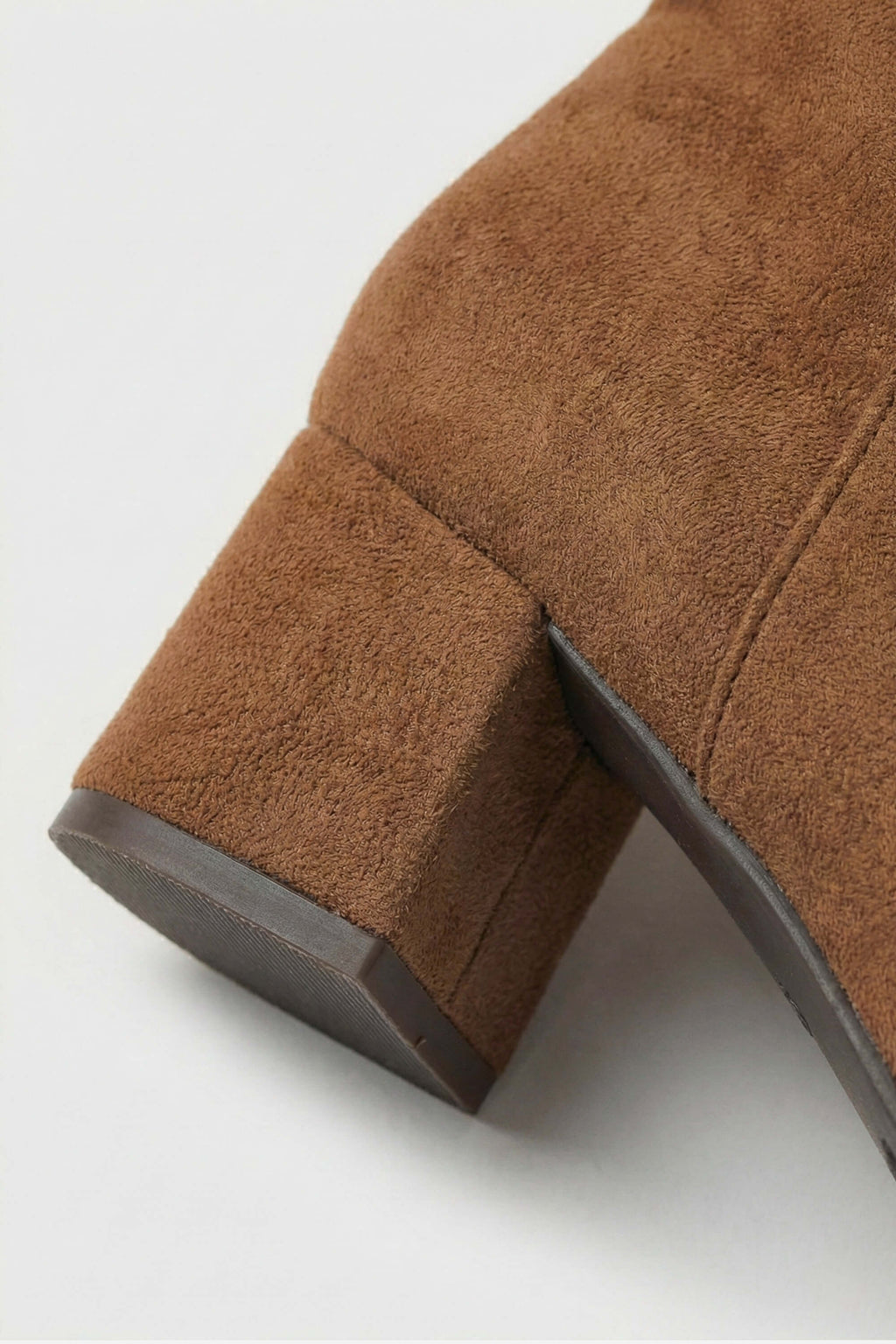Women’s Suede Ankle Boots - Classic Block Heel with Side Zipper
