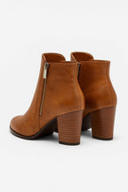 Women’s Ankle Boots - Chunky Mid-Heel with Side Zip