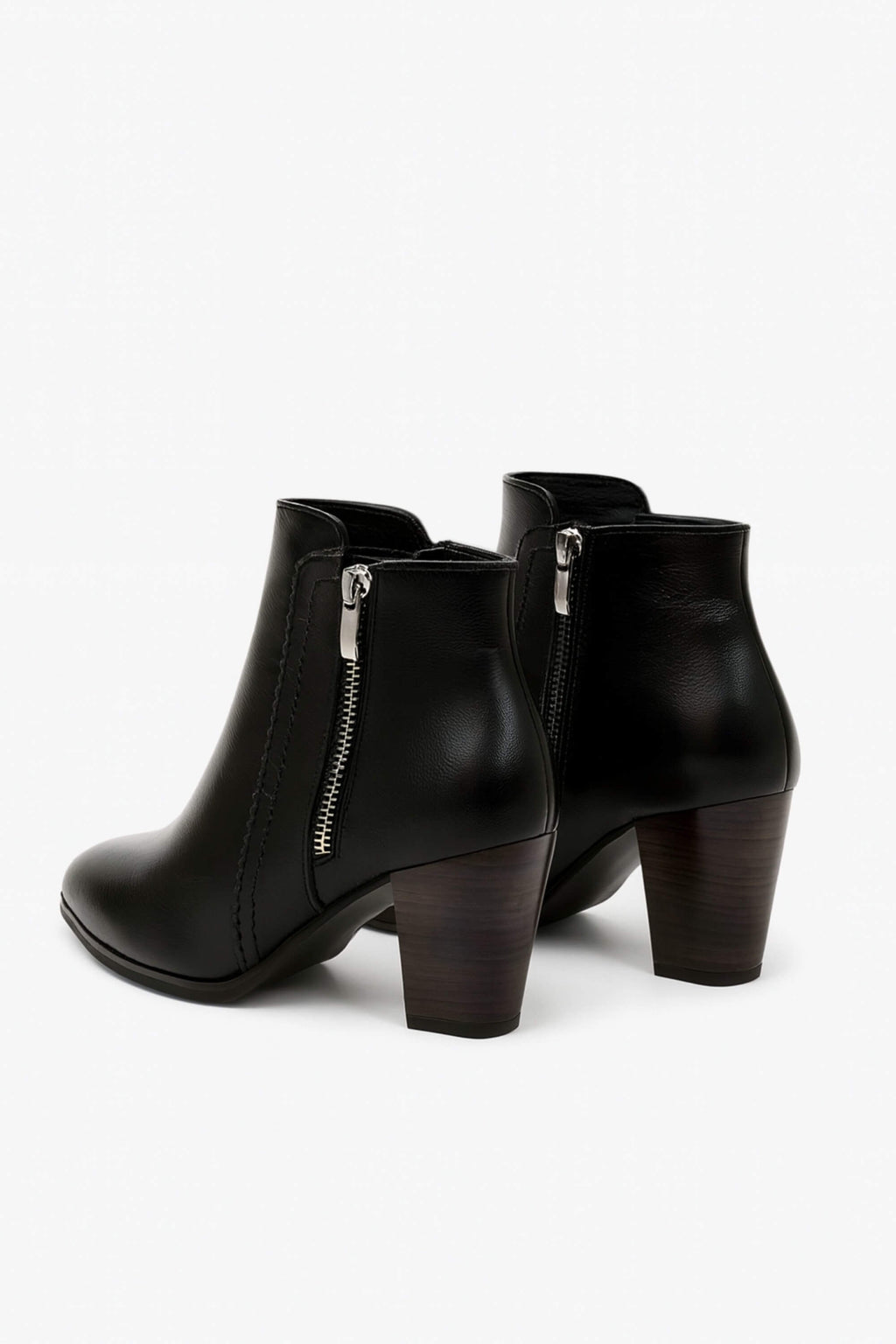 Women’s Ankle Boots - Chunky Mid-Heel with Side Zip