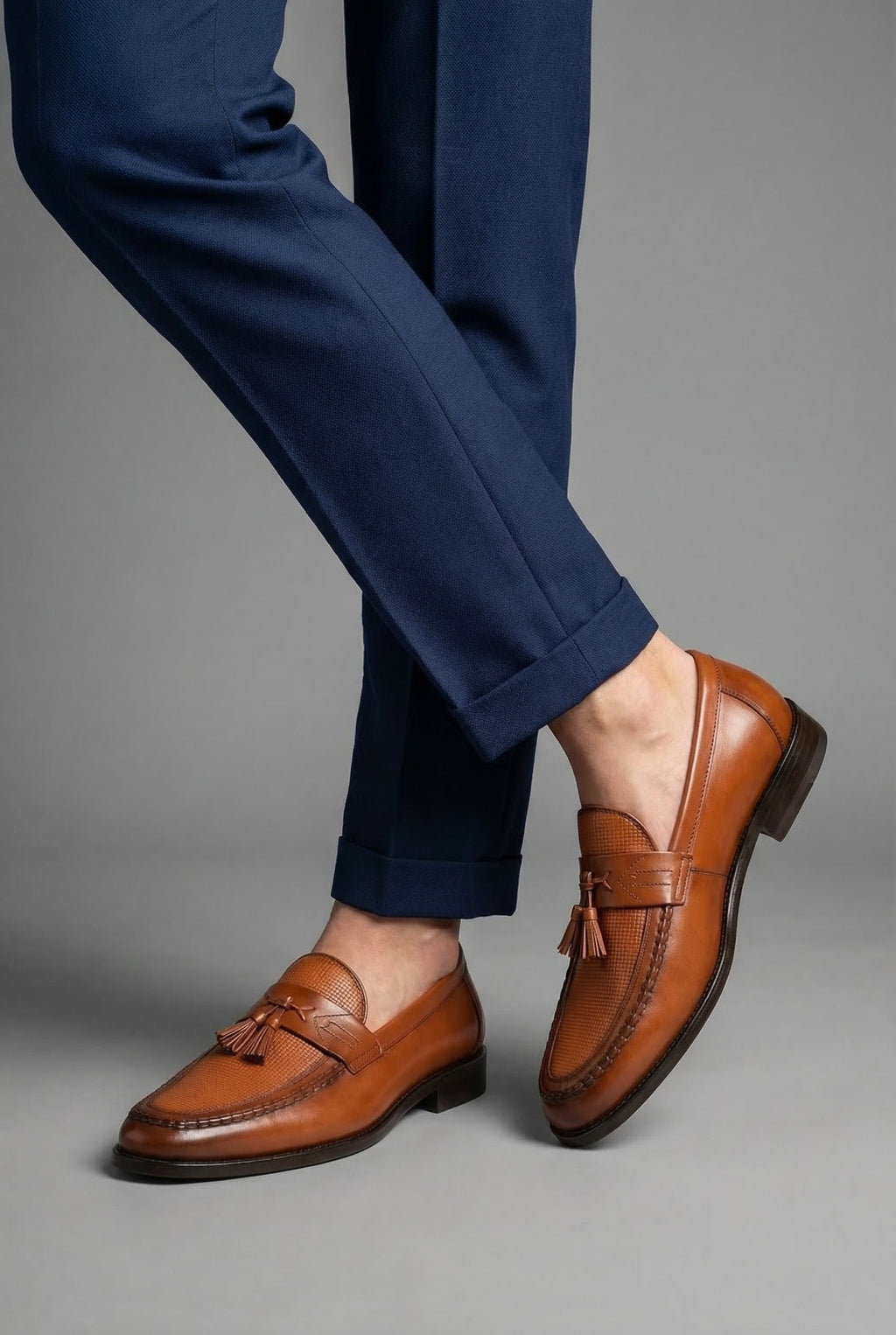 Men’s Classic Slip On Leather Loafers with Tassel