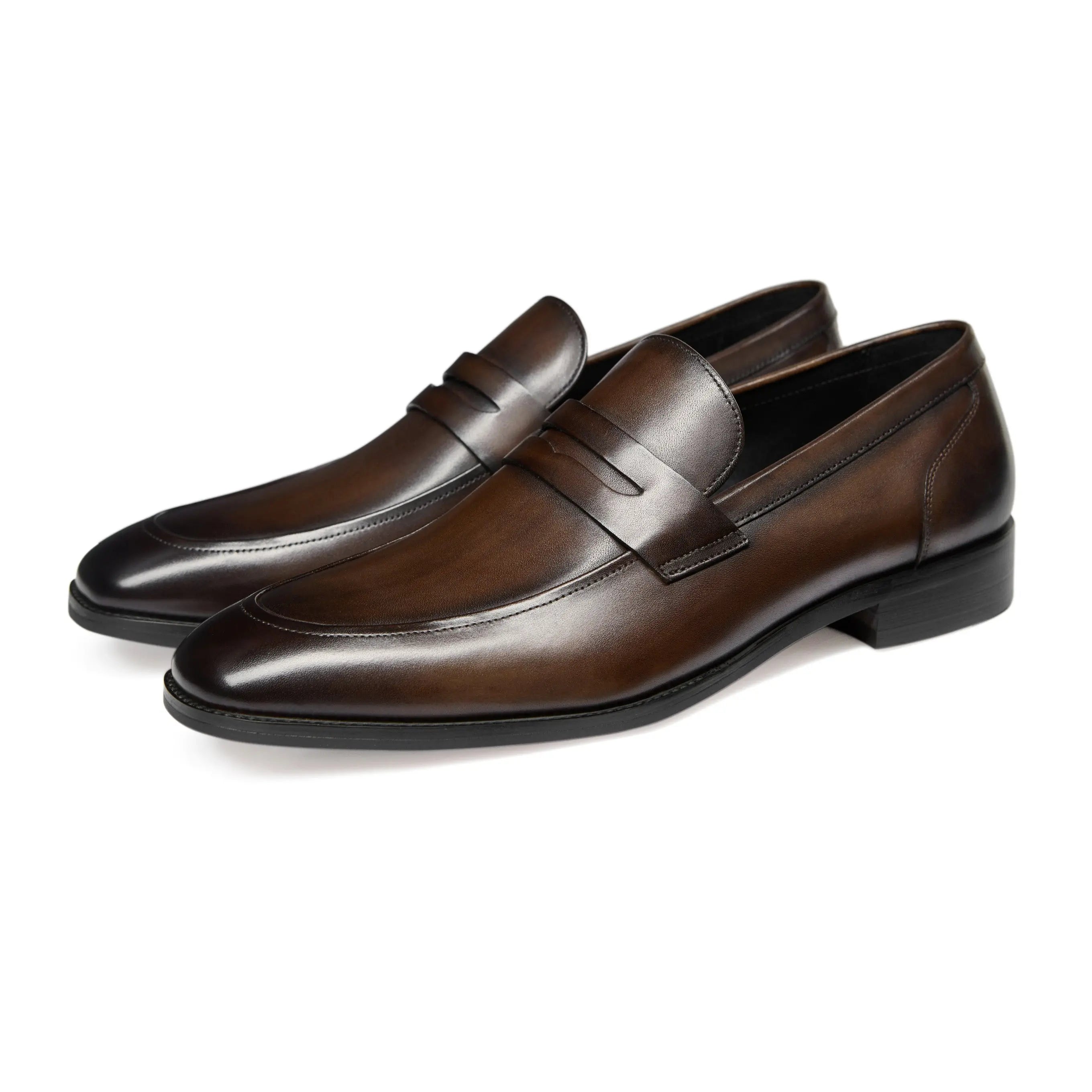 Men’s Leather Penny Loafers – Slip-On Formal and Casual Shoes
