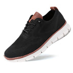 Men's Breathable Knit Casual Sneakers – Lightweight Lace-Up Comfort Trainers